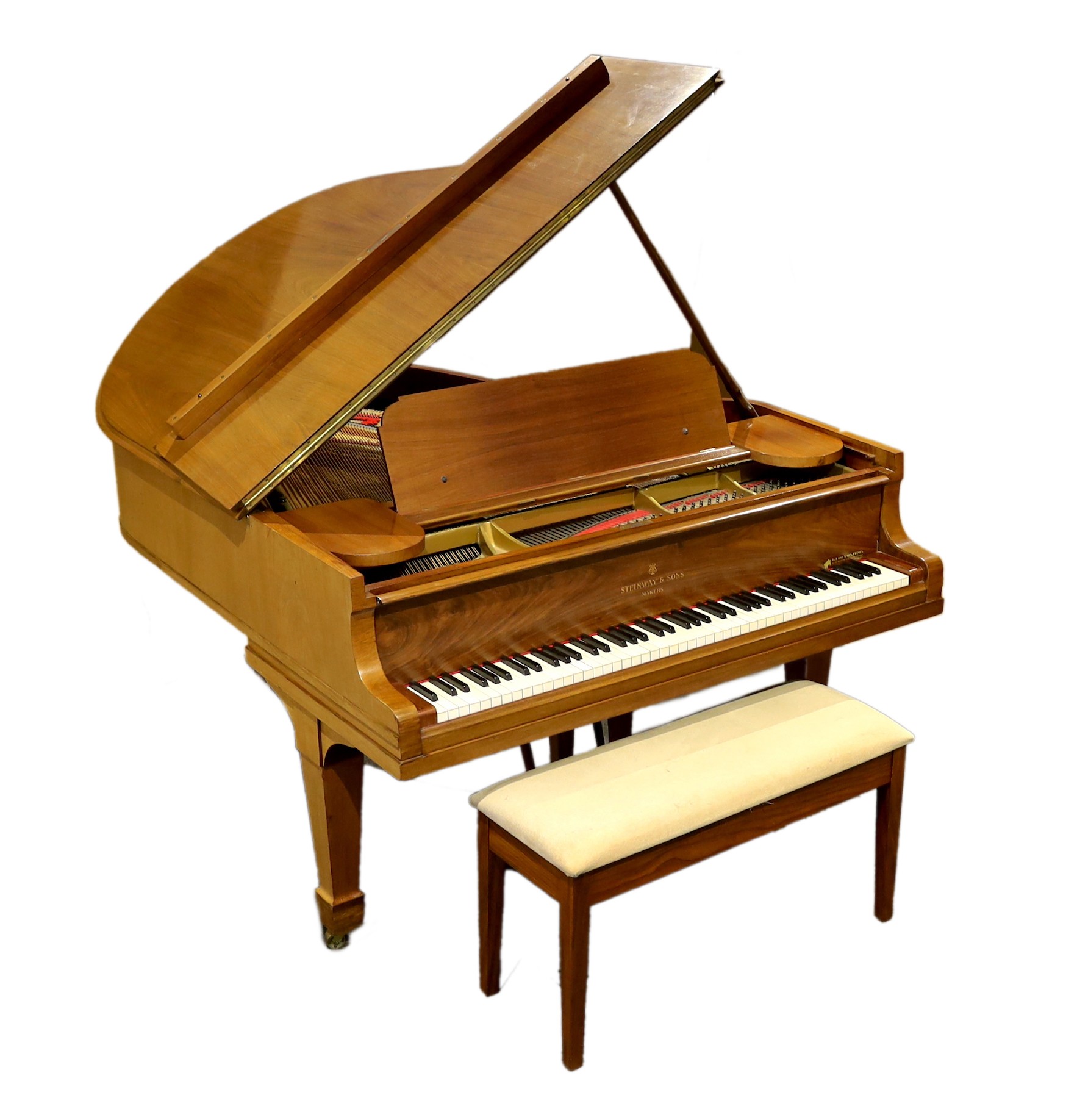 A Steinway & Sons of New York Patent Grand Construction mahogany cased piano, no.157302, width 148cm depth 180cm height 97cm